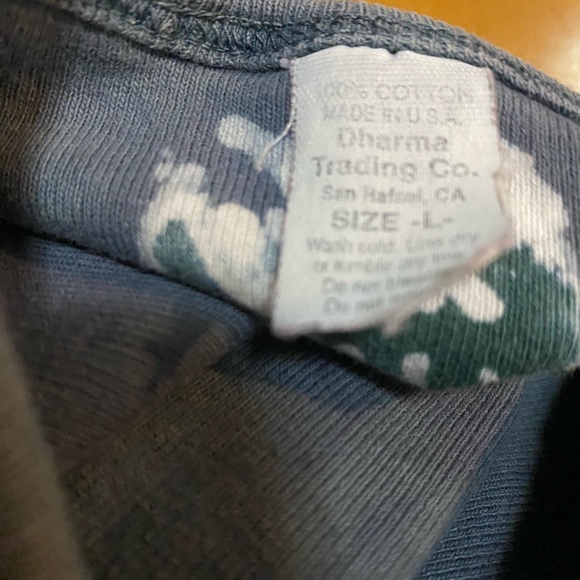 Vintage Dharma Trading Co Grey Batik Halter Hand Painted Boulder Size Medium - Picture 3 of 3